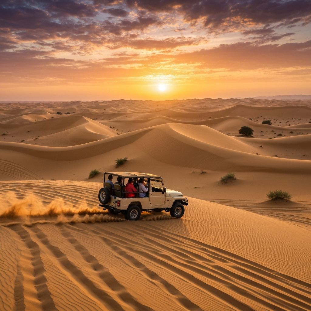 Golden fort city in the Thar Desert